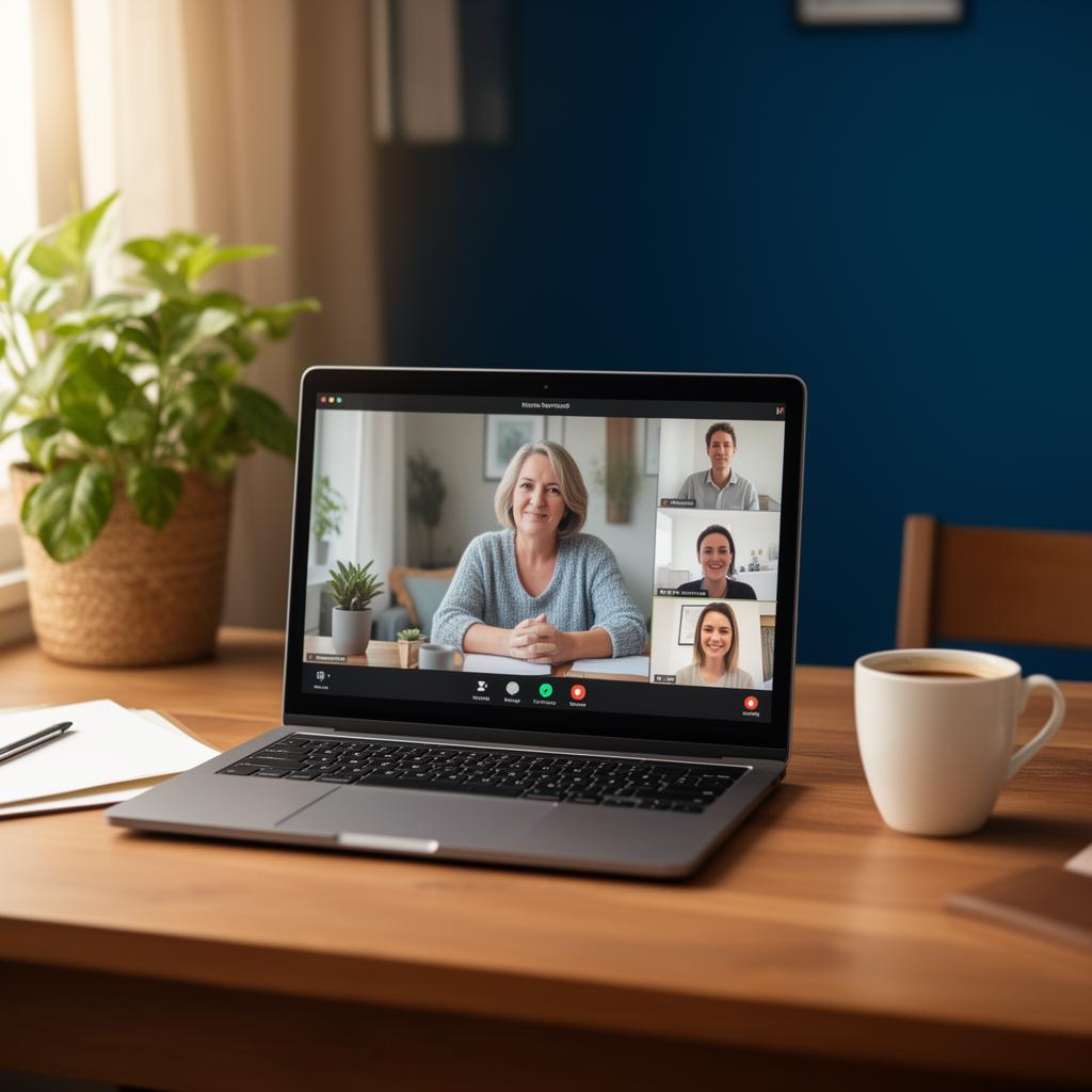 Atendimento online por vídeo em ambiente acolhedor